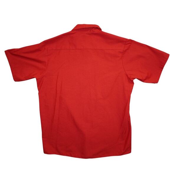 Red Kap Red Short Sleeve Work Shirt Size Large L SS Pockets Button Front - Picture 4 of 4